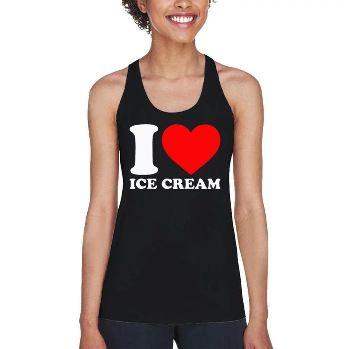 I Heart Ice Cream Food Love Ice Cream Women's Racerback Tank