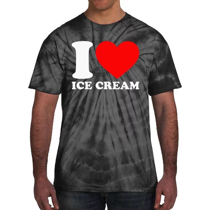 I Heart Ice Cream Food Love Ice Cream Tie-Dye T-Shirt