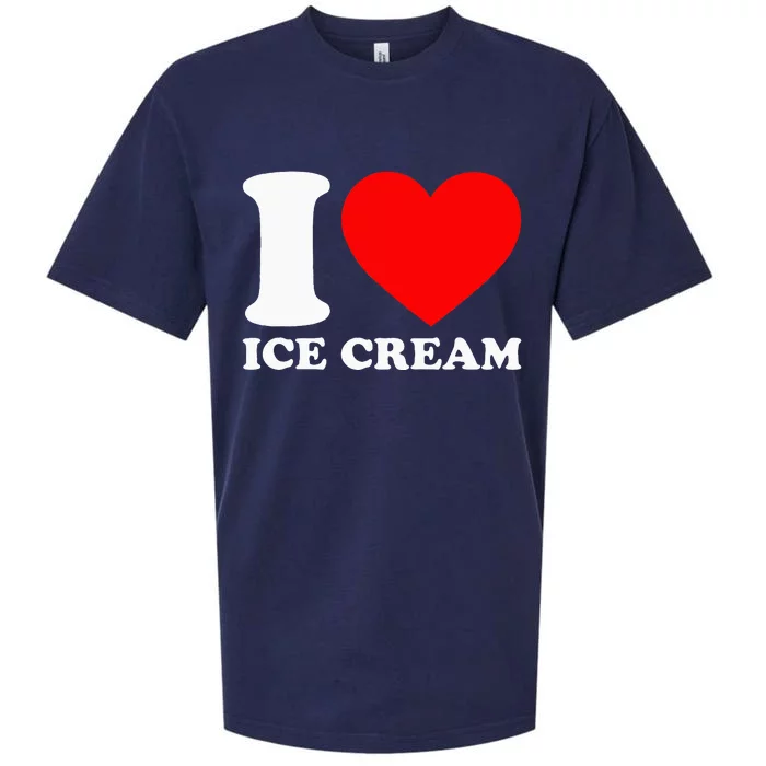 I Heart Ice Cream Food Love Ice Cream Sueded Cloud Jersey T-Shirt