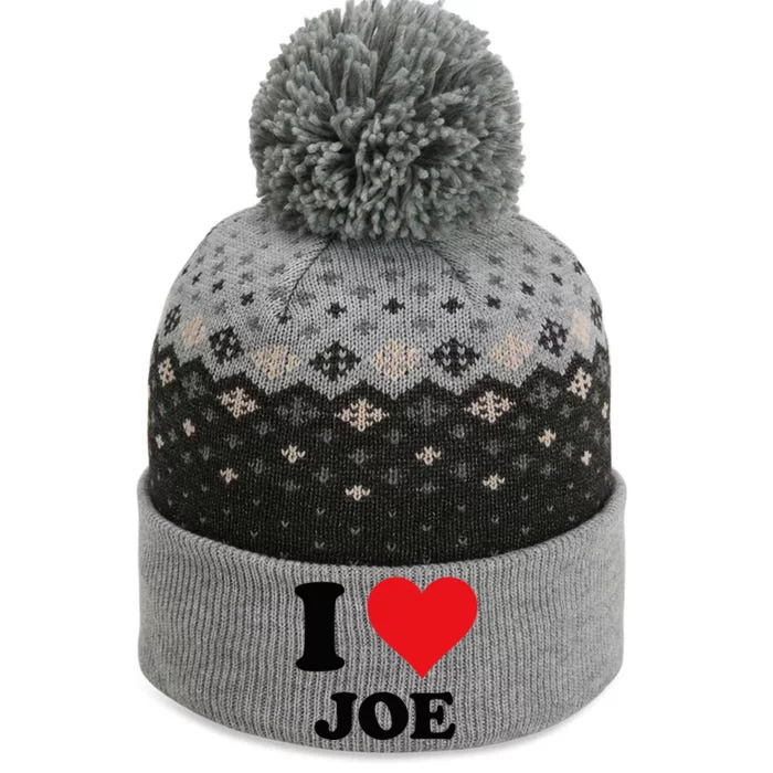 I Heart Joe First Name I Love Personalized Stuff The Baniff Cuffed Pom Beanie