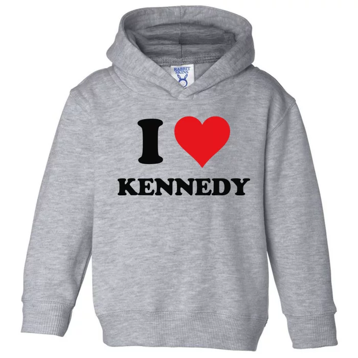 I Heart Kennedy First Name I Love Personalized Stuff Toddler Hoodie