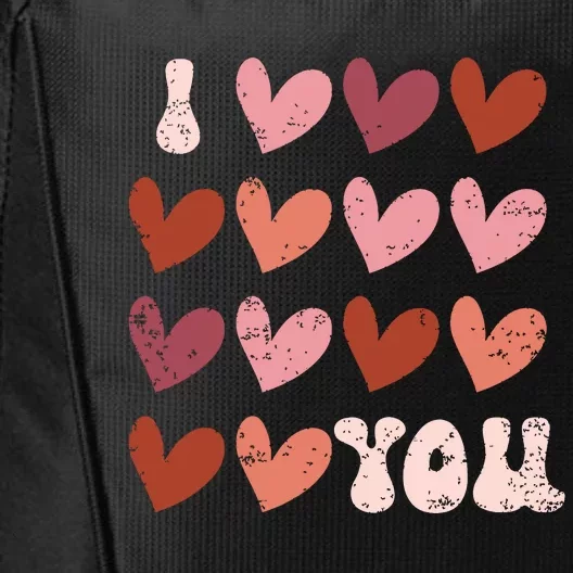 I Heart Love You Valentine Couple Matching City Backpack