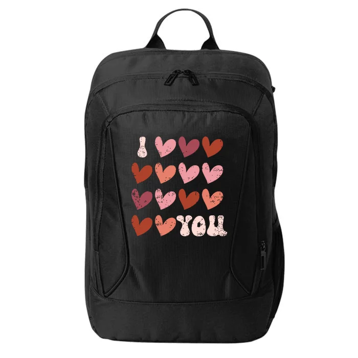 I Heart Love You Valentine Couple Matching City Backpack