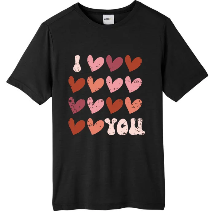 I Heart Love You Valentine Couple Matching ChromaSoft Performance T-Shirt