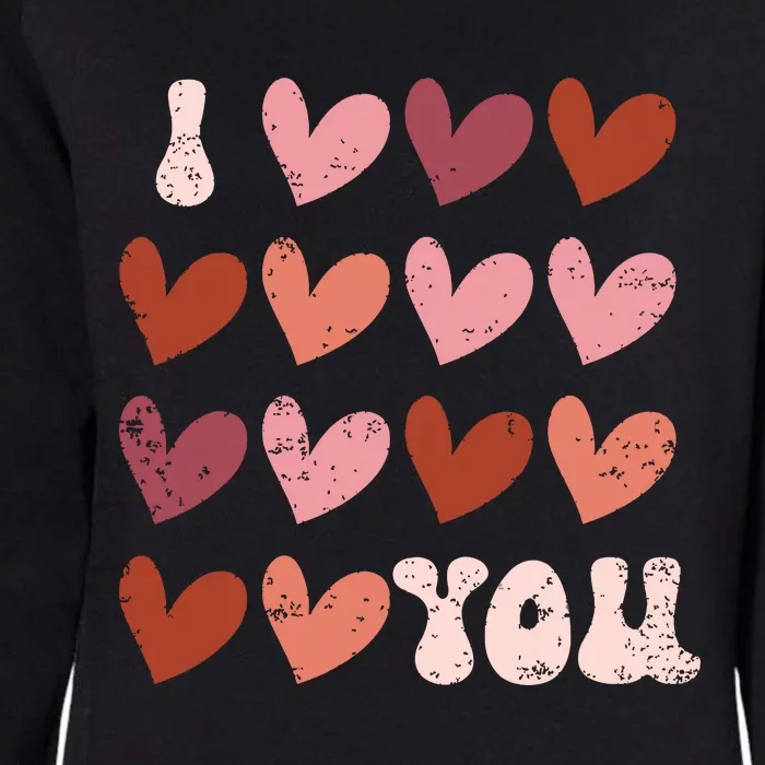 I Heart Love You Valentine Couple Matching Womens California Wash Sweatshirt