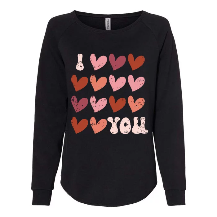 I Heart Love You Valentine Couple Matching Womens California Wash Sweatshirt