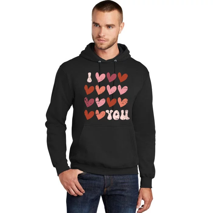 I Heart Love You Valentine Couple Matching Tall Hoodie