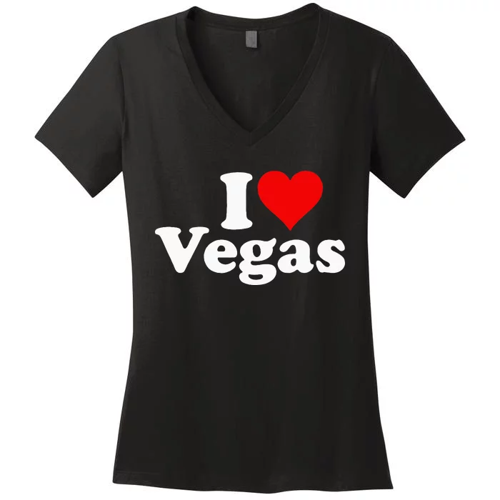 I HEART LOVE LAS VEGAS NEVADA Women's V-Neck T-Shirt