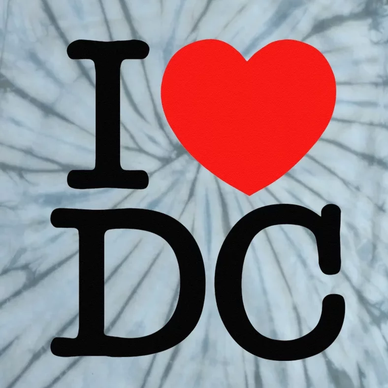 I Heart Love Washington WA DC Classic Font Tie-Dye T-Shirt