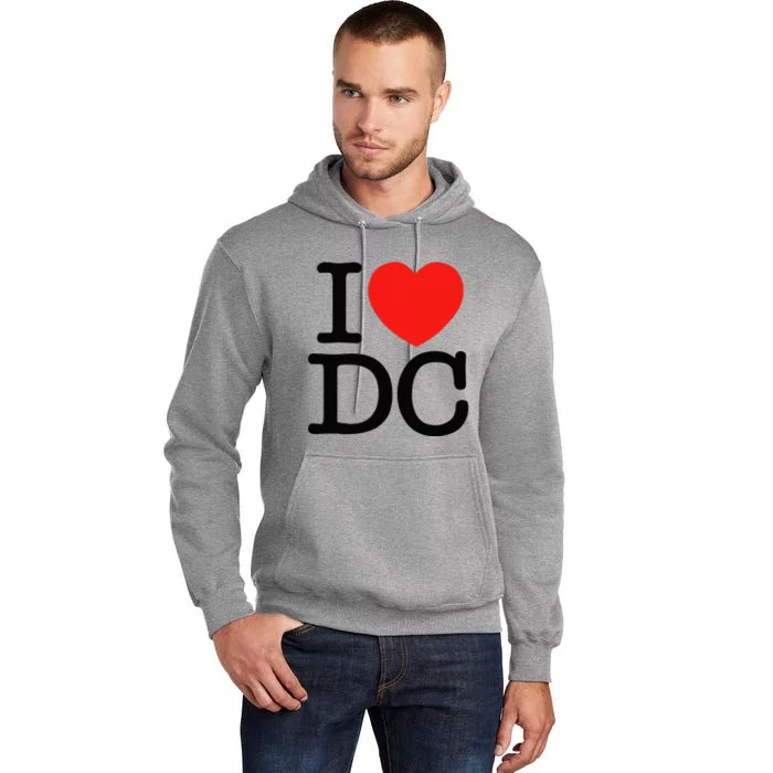 I Heart Love Washington WA DC Classic Font Tall Hoodie