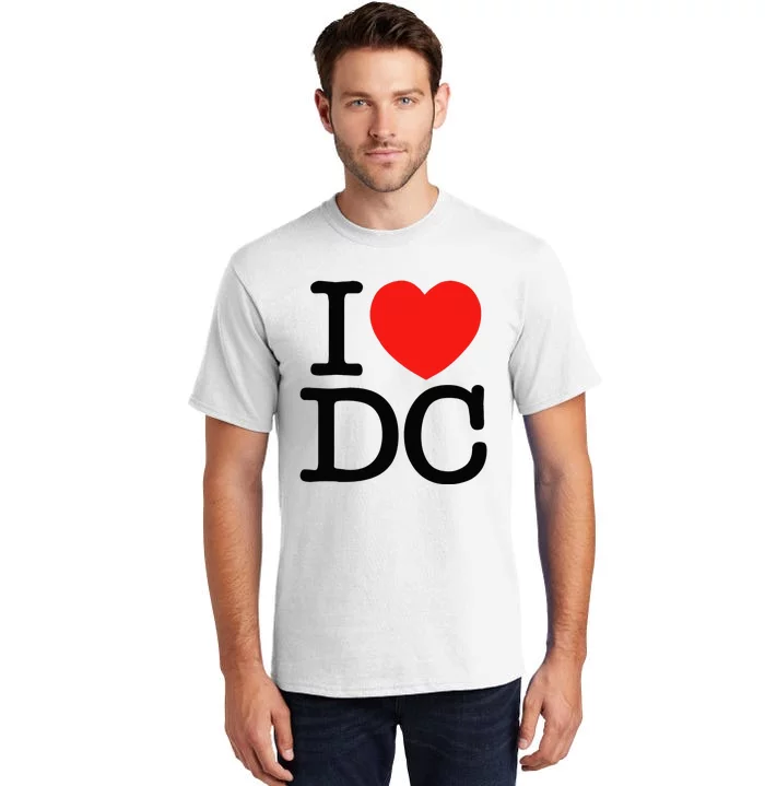 I Heart Love Washington WA DC Classic Font Tall T-Shirt