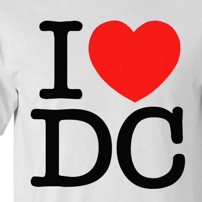 I Heart Love Washington WA DC Classic Font Tall T-Shirt