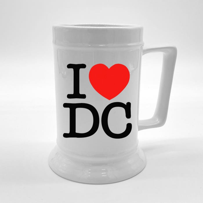 I Heart Love Washington WA DC Classic Font Front & Back Beer Stein