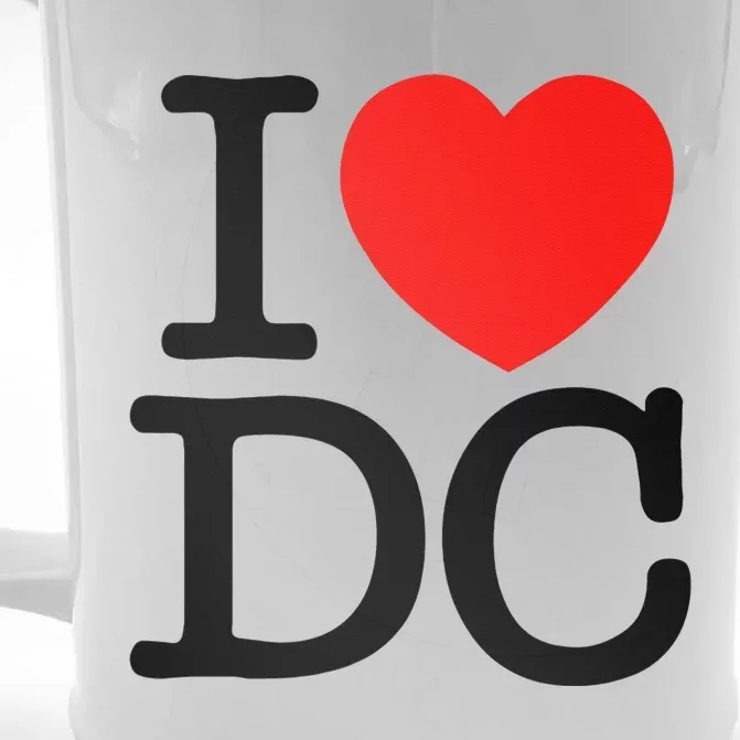 I Heart Love Washington WA DC Classic Font Front & Back Beer Stein