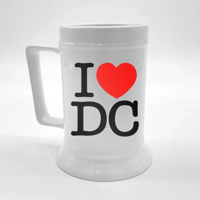 I Heart Love Washington WA DC Classic Font Front & Back Beer Stein