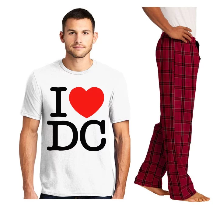 I Heart Love Washington WA DC Classic Font Pajama Set