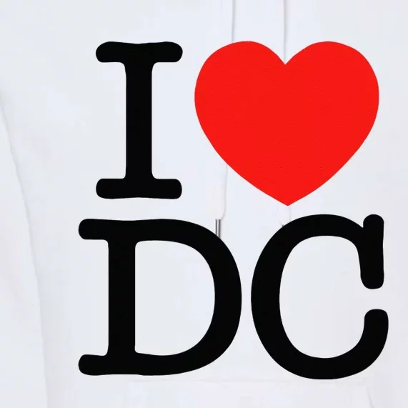 I Heart Love Washington WA DC Classic Font Premium Hoodie