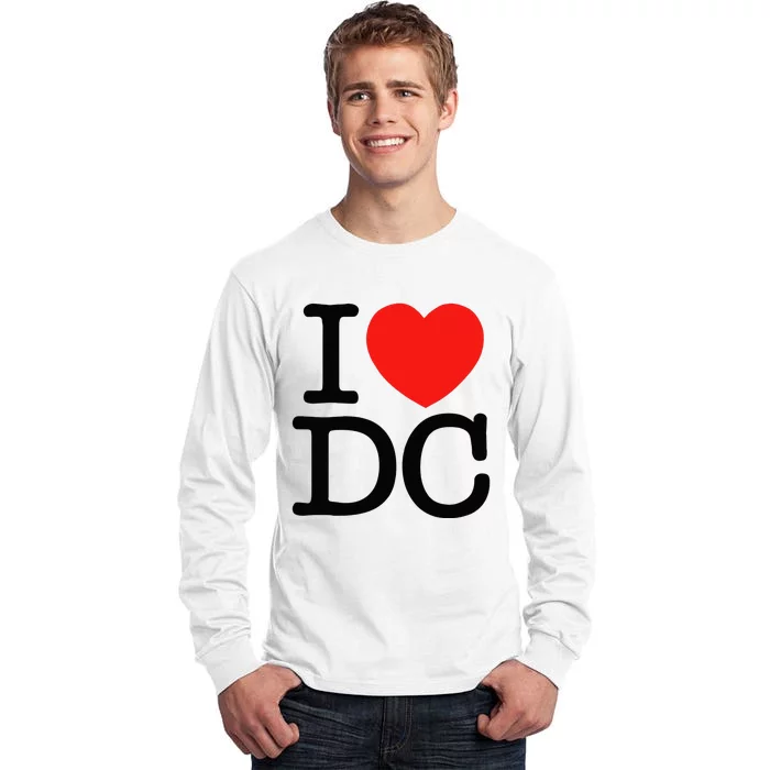 I Heart Love Washington WA DC Classic Font Tall Long Sleeve T-Shirt