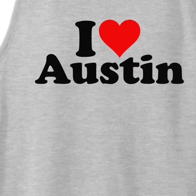 I HEART LOVE AUSTIN TEXAS Ladies Tri-Blend Wicking Tank