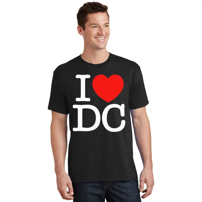 I Heart Love Washington WA DC Classic Font T-Shirt