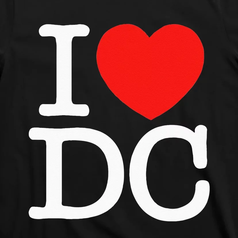 I Heart Love Washington WA DC Classic Font T-Shirt