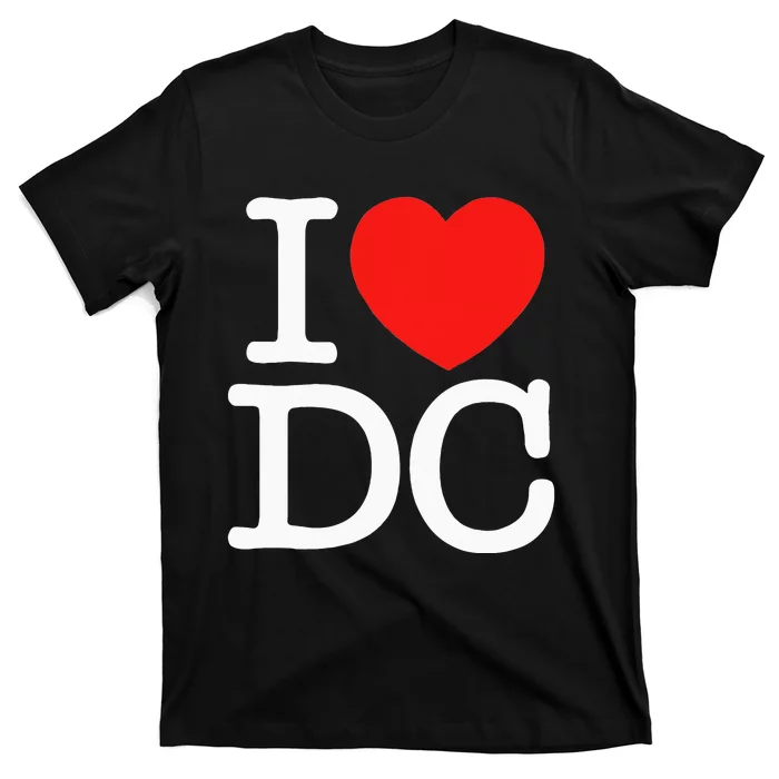 I Heart Love Washington WA DC Classic Font T-Shirt