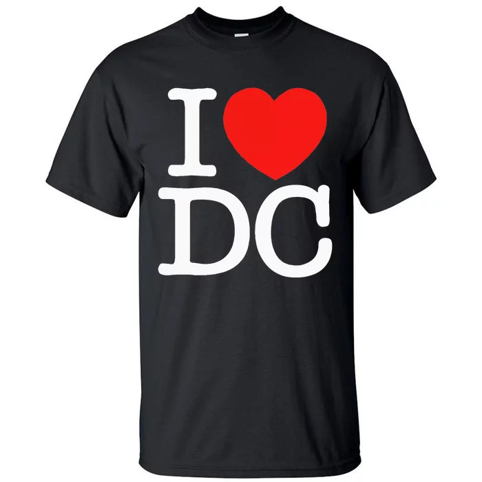 I Heart Love Washington WA DC Classic Font Tall T-Shirt