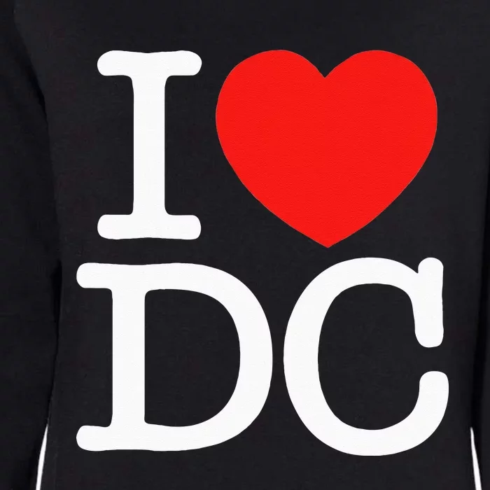 I Heart Love Washington WA DC Classic Font Womens California Wash Sweatshirt