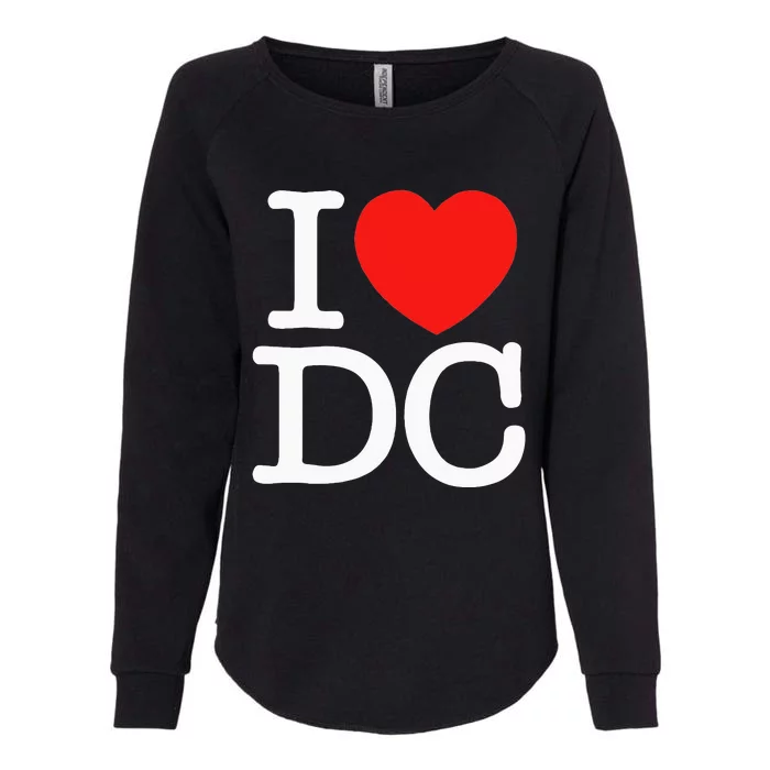 I Heart Love Washington WA DC Classic Font Womens California Wash Sweatshirt