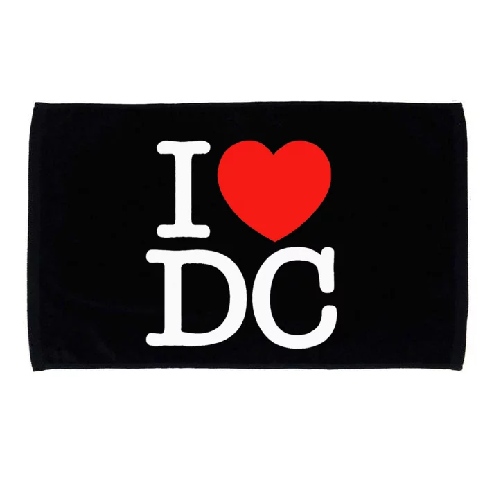 I Heart Love Washington WA DC Classic Font Microfiber Hand Towel