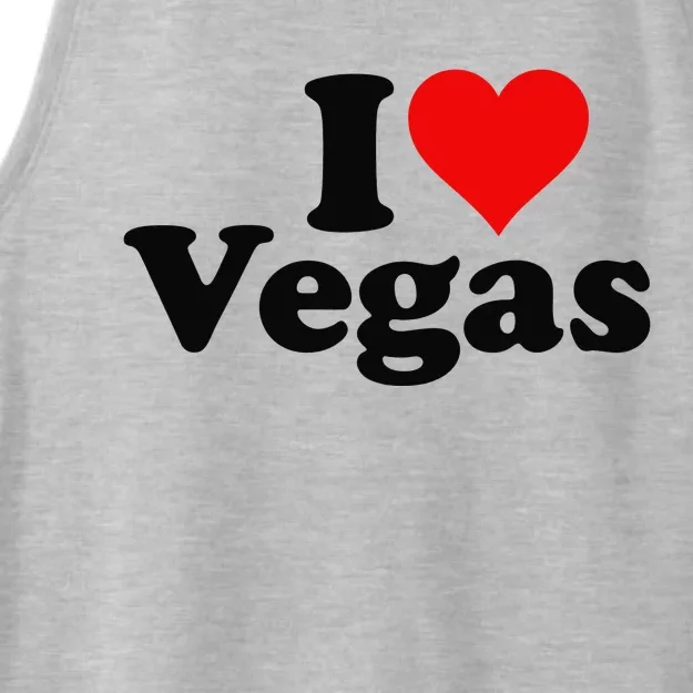 I HEART LOVE LAS VEGAS NEVADA Ladies Tri-Blend Wicking Tank