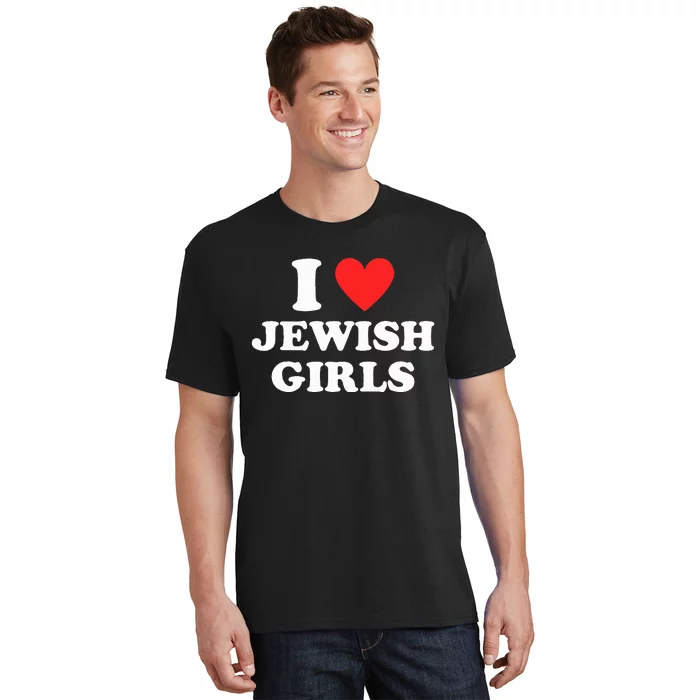 I Heart (Love) Jewish I Red Heart Jewish Designs T-Shirt