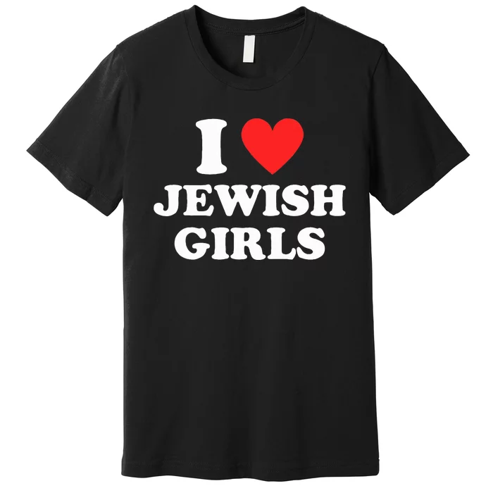 I Heart (Love) Jewish I Red Heart Jewish Designs Premium T-Shirt