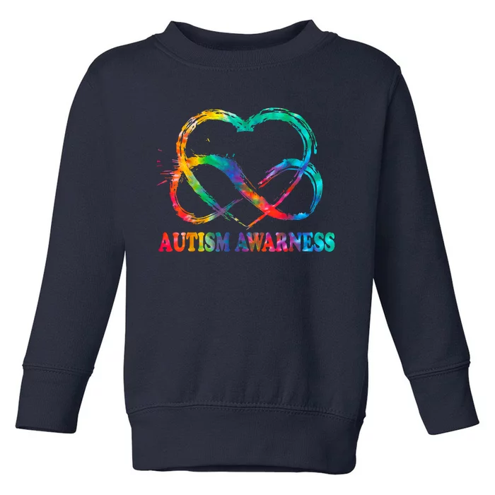 Infinity Heart Love Autism Awareness Needs No Words Toddler Sweatshirt