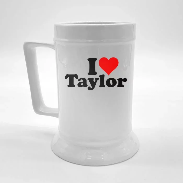 I HEART LOVE TAYLOR Front & Back Beer Stein