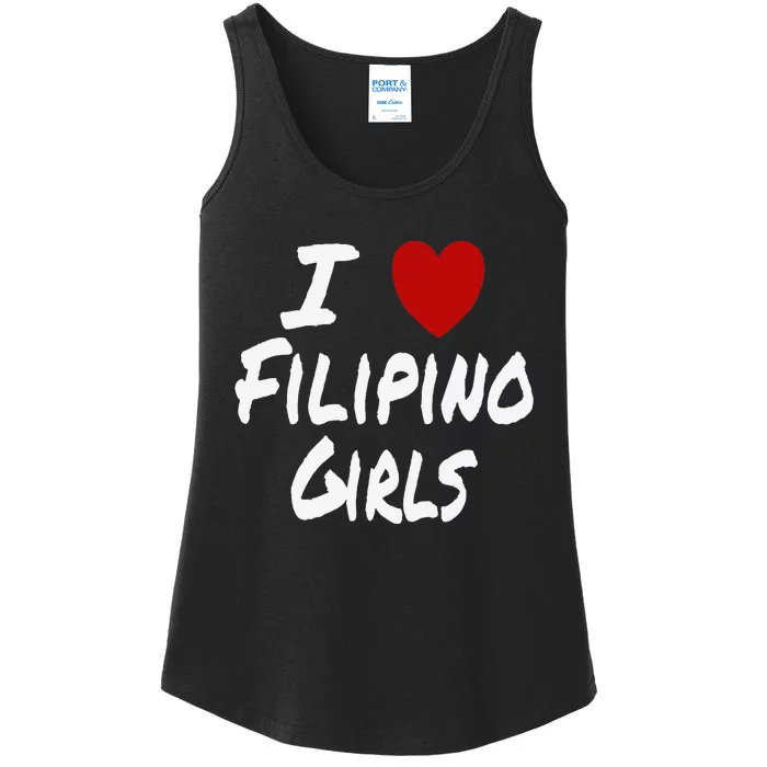 I Heart (Love) Filipino Attraction Asian Preference Ladies Essential Tank