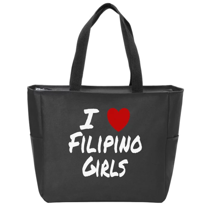 I Heart (Love) Filipino Attraction Asian Preference Zip Tote Bag