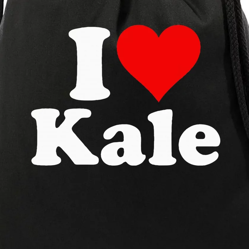 I Heart Love Kale Drawstring Bag