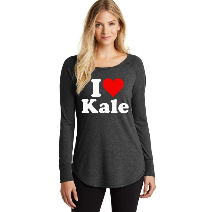 I Heart Love Kale Women's Perfect Tri Tunic Long Sleeve Shirt