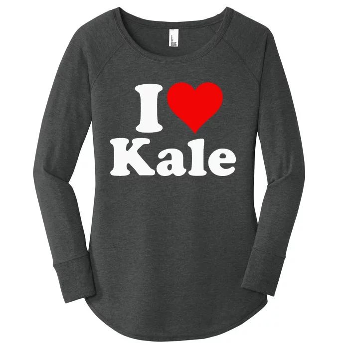 I Heart Love Kale Women's Perfect Tri Tunic Long Sleeve Shirt