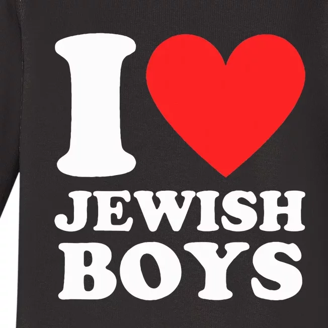 I Heart (Love) Jewish I Red Heart My Jewish Gifts Baby Long Sleeve Bodysuit