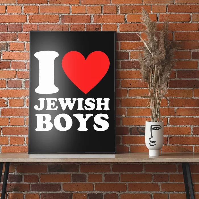 I Heart (Love) Jewish I Red Heart My Jewish Gifts Poster