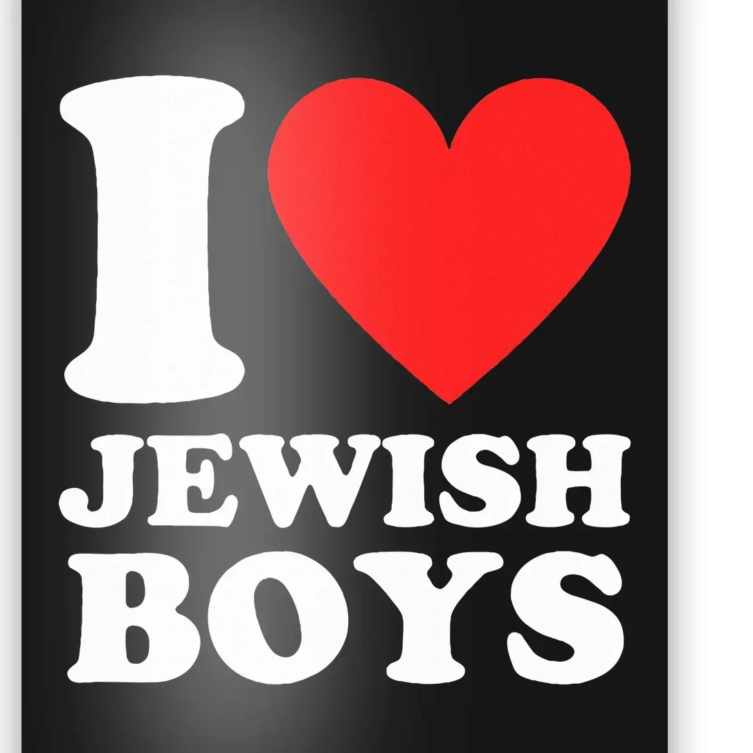 I Heart (Love) Jewish I Red Heart My Jewish Gifts Poster