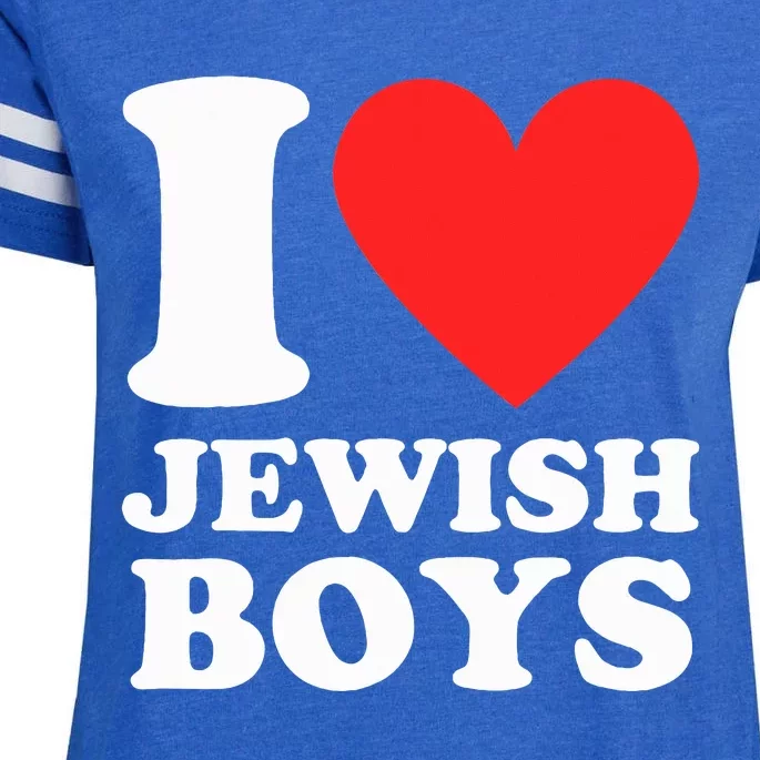 I Heart (Love) Jewish I Red Heart My Jewish Gifts Enza Ladies Jersey Football T-Shirt