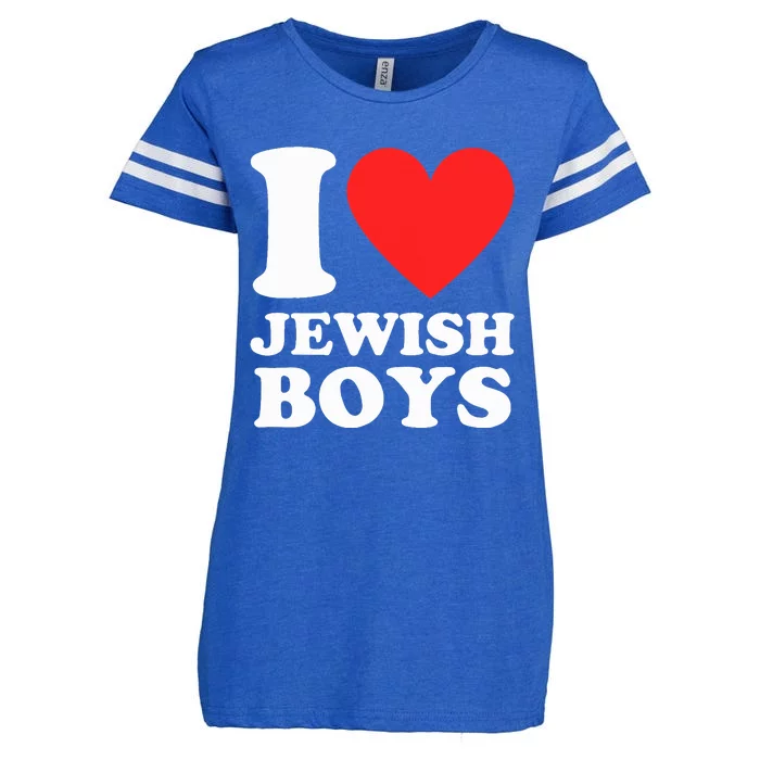 I Heart (Love) Jewish I Red Heart My Jewish Gifts Enza Ladies Jersey Football T-Shirt