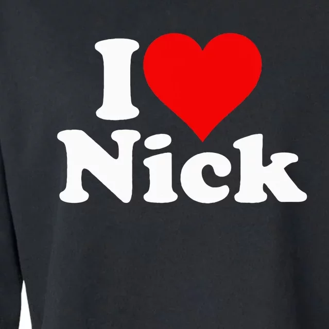 I Heart Love Nick Nicholas Cropped Pullover Crew