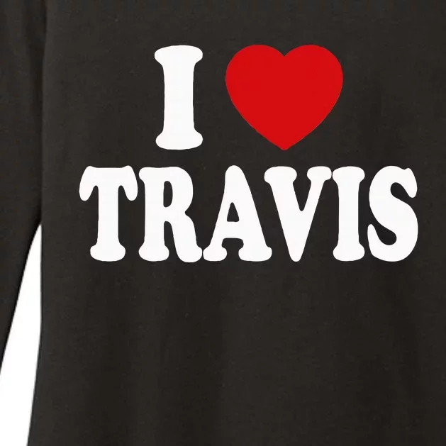 I Heart Love Travis Womens CVC Long Sleeve Shirt