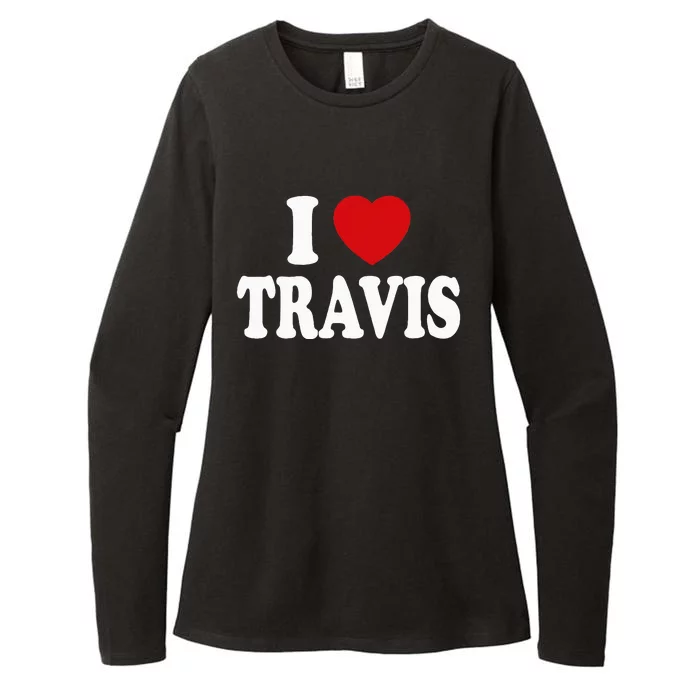 I Heart Love Travis Womens CVC Long Sleeve Shirt