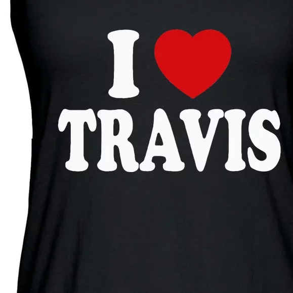 I Heart Love Travis Ladies Essential Flowy Tank