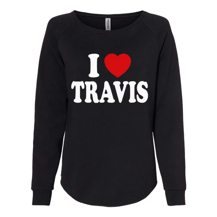 I Heart Love Travis Womens California Wash Sweatshirt